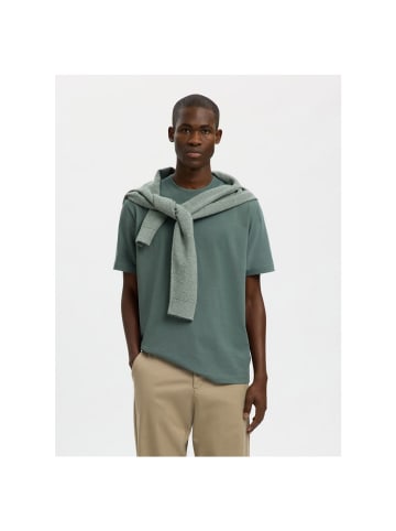 Selected T-Shirt in Balsam Green