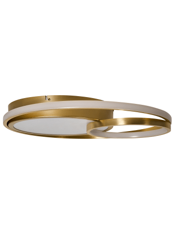 Beliani Deckenleuchten COQUET in Gold/Weiß - (W) 50 x (H) 8 x (L) 50 cm
