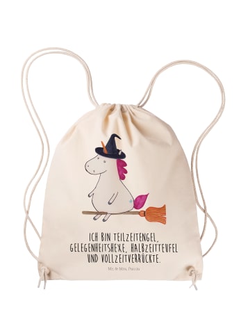 Mr. & Mrs. Panda Sportbeutel Einhorn Hexe mit Spruch in Creme