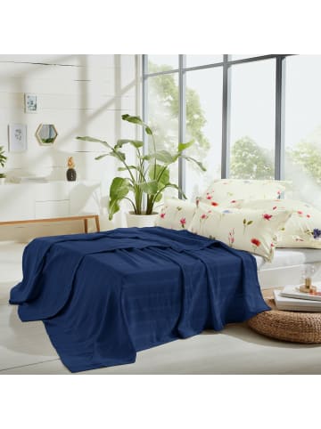 Erwin Müller Baumwolle Sommerdecke Trient in marine