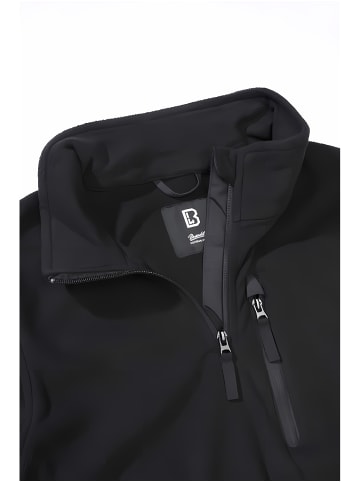 Brandit Fleecejacke/Fleecepullover "Fleece Troyer" in Schwarz