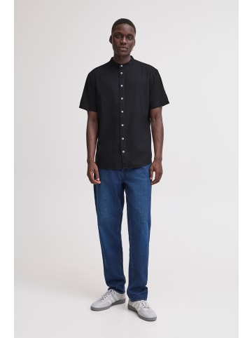 BLEND Kurzarmhemd BHBOBBY Shirt mandarin ss in Schwarz