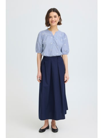 Fransa Kurzarm-Bluse FRBENNI Regular fit in CASHMERE BLUE W WHISPER WHITE
