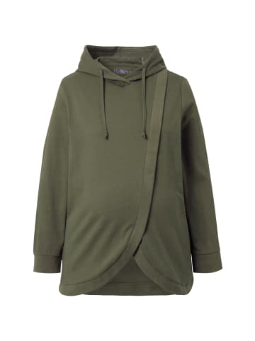 Ulla Popken Sweatshirt in olivgrau