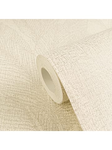 A.S. Création Tapete Whisper Leaf in Creme-Grau