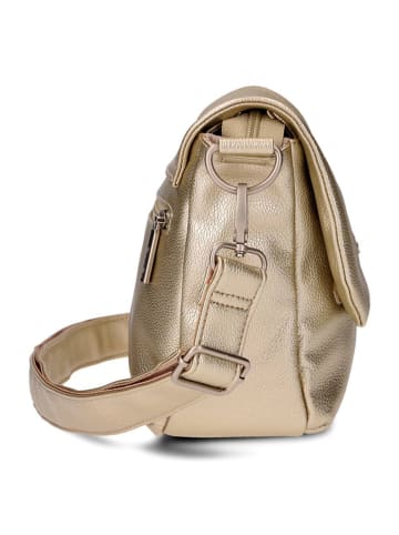 Zwei Mademoiselle.M Messenger 33 cm Laptopfach gold