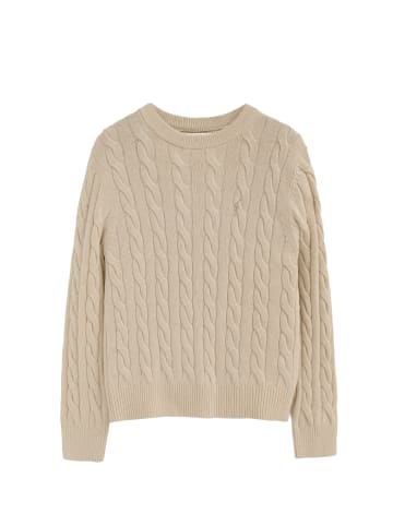 Polo Club Pullover WOMAN RIGBY GO WOOL CABLE U W IO LONG SLEEVE REGULAR FIT in Beige