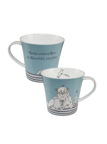 Goebel Coffee-/Tea Mug " Barbara Freundlieb Männer sind wie Wein " in Blau