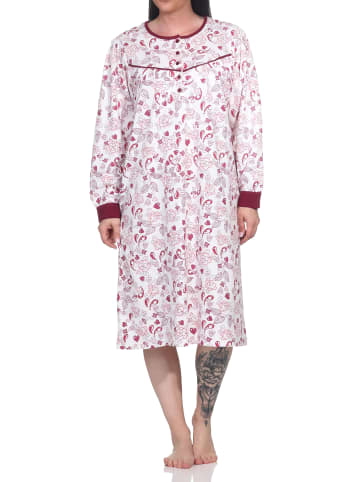 NORMANN Nachthemd langarm Kuschel interlock - 76118 in creme