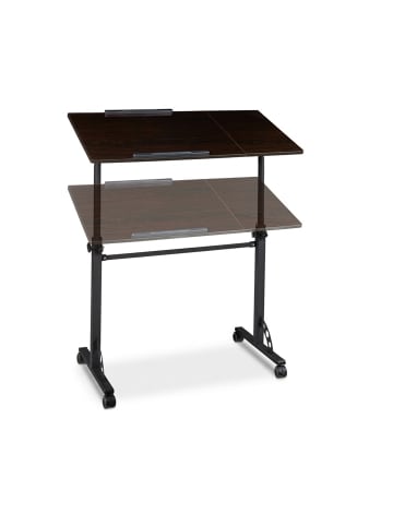 relaxdays Laptoptisch in Schwarz - (B)100 x (H)110 x (T)50 cm