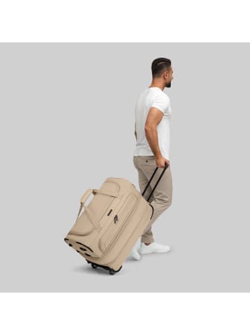 Redolz Duffle Essentials 2-Rollen Reisetasche 55 cm M mit Dehnfalte in beige