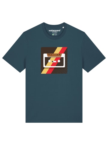wat? Apparel T-Shirt Kassette in Petrol
