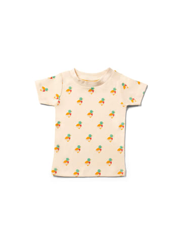 Little Green Radicals Kurzarm-T-Shirt in Creme