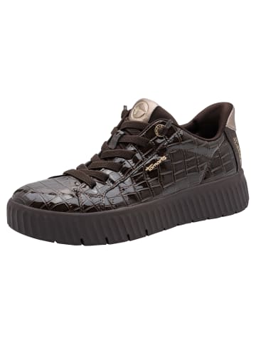 Tamaris WIDE FIT Sneaker in MOCCA CROCO