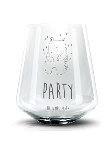 Mr. & Mrs. Panda Blümchentailglas Bär Party mit Spruch in Transparent
