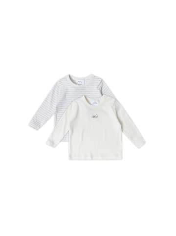 Stellou & friends Langarmshirt-Set 2er Pack in grau, weiß