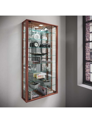 ebuy24 Vitrinenschrank VitrosaMaxi 3 Braun 59 x 18 cm