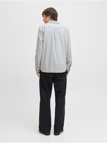 Jack & Jones Hemd mit Rundhalsausschnitt aus Baumwolle in Grau-2