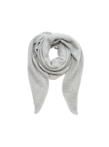Faera Bouclé Dreieckstuch cozy Material in Hellgrau