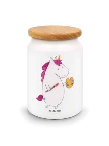 Mr. & Mrs. Panda Kaffeedose Einhorn Künstler ohne Spruch in Weiß