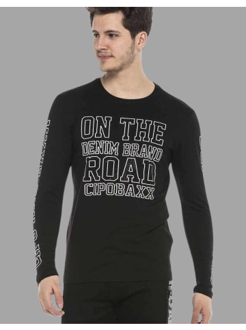 Cipo & Baxx Langarmshirt in BLACK