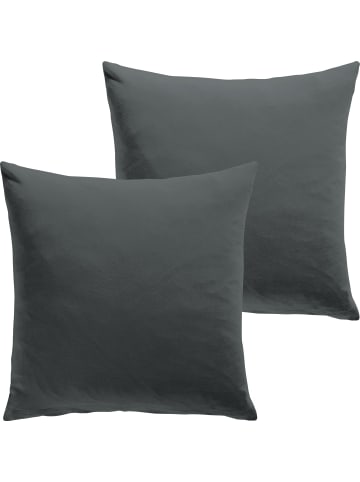 REDBEST Single-Jersey Kuschelkissenbezug 2er-Pack San Francisco in anthrazit