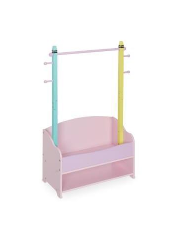 relaxdays Kinder-Kleiderständer in Bunt - (B)71 x (H)100,5 x (T)30 cm
