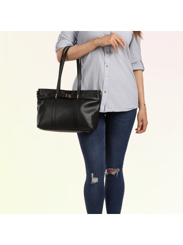 Toscanto Toscanto Schultertasche Leder schwarz ca. 37cm