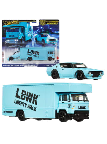 Hot Wheels Nissan Skyline + Fleet Flyer | Hot Wheels | Team Transport Fahrzeuge