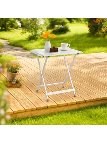 relaxdays Klapptisch in Silber - (B)50 x (H)59,5 x (T)47,5 cm