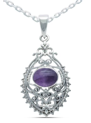 mantraroma 925er Silber - Ketten (L) 20 x (B) 39 mm mit Amethyst