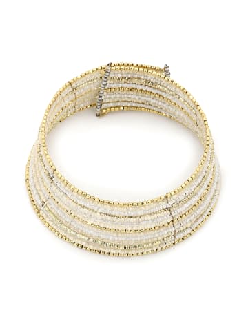 IZIA Halsband in Weiss Gold Mehrfarbig