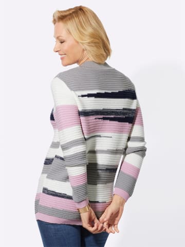 WITT WEIDEN Stehkragenpullover in rosé-steingrau-gemustert