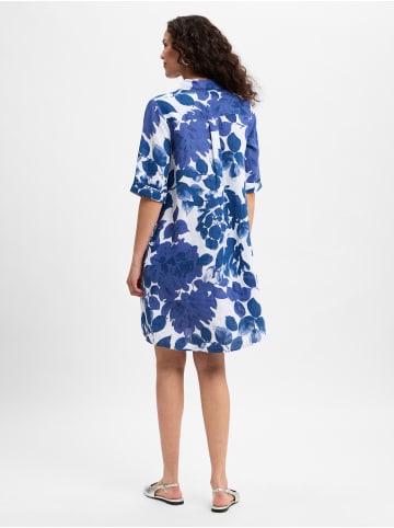 Marie Lund Kleid in blau weiß - 0048