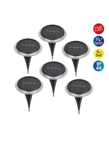 näve LED Solarleuchte "KANE" in schwarz - (L)11.2 cm x (B)11.2 cm x (H)11 cm