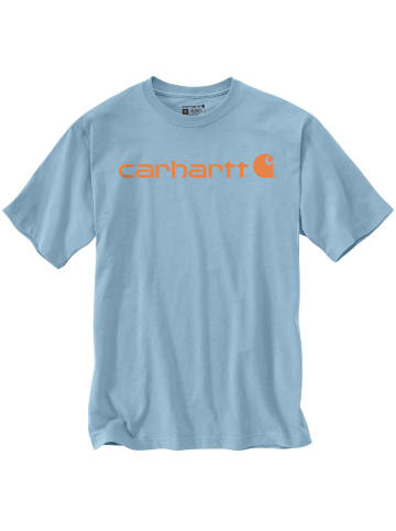 CARHARTT  Logo T-Shirt in Hellblau