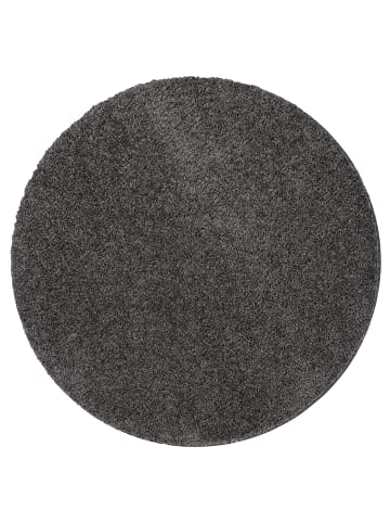 Snapstyle Hochflor-Teppich Milano Rund in anthrazit