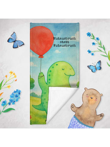 Mr. & Mrs. Panda Frottier Schildkröte Luftballon Design mit Spruch in Weiß