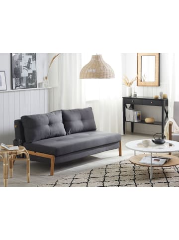 Beliani 2-Sitzer Sofa EDLAND in Grau/Braun - (W) 152 x (H) 76 x (L) 92 cm