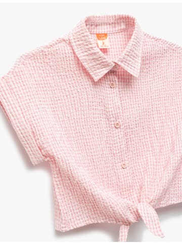 KOTON Shirt in Rosa Karomuster