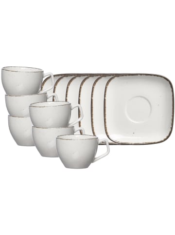 Ritzenhoff & Breker 6er Set Espressotassen mit Untertassen Casa 80 ml in beige