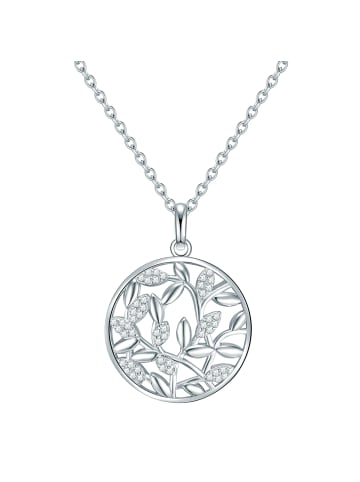 Lulu & Jane Kette Funkelnde Blätteraus Sterling Silber Zirkonia in silber