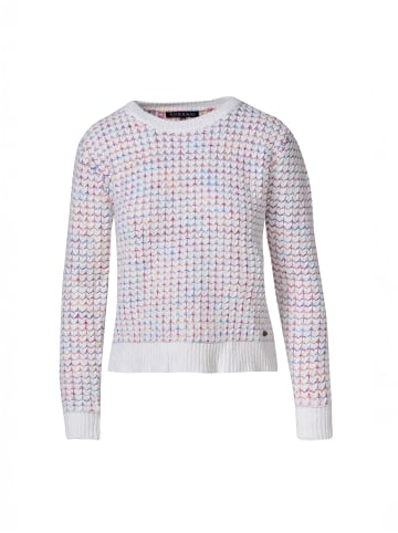 KOROSHI Damen Chenille Strick Herzen Jersey in weiß
