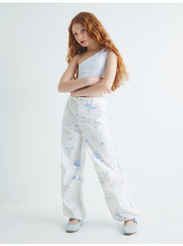 KOTON Jeans in Weiß Gemustert