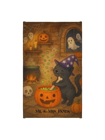 Mr. & Mrs. Panda Gästehandtücher Kater Hexenkessel Design ohne S... in Weiß