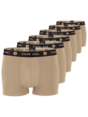 Stark Soul® Boxershorts 6'er Pack - Hipster Shorts in taupe