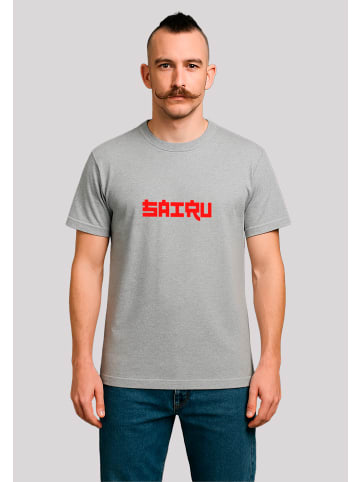 F4NT4STIC T-Shirt Koi Fish Japan Streetstyle in grau meliert
