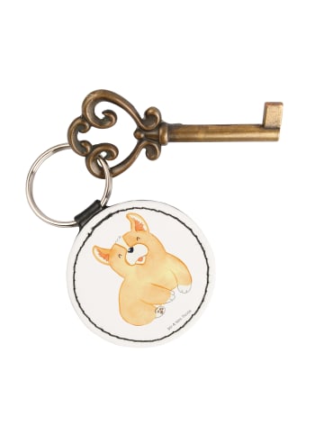 Mr. & Mrs. Panda Anhänger Corgie ohne Spruch in Weiß