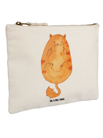 Mr. & Mrs. Panda Mäppchen Katze Mittelfinger ohne Spruch in Weiß