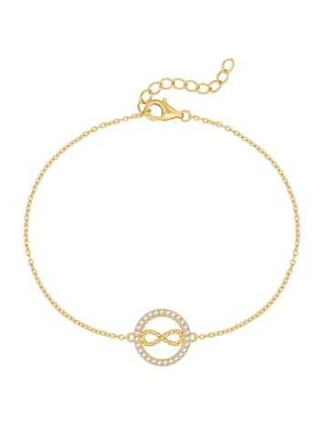 Rafaela Donata Armband Infinity aus Sterling Silber mit Zirkonia in gelbgold